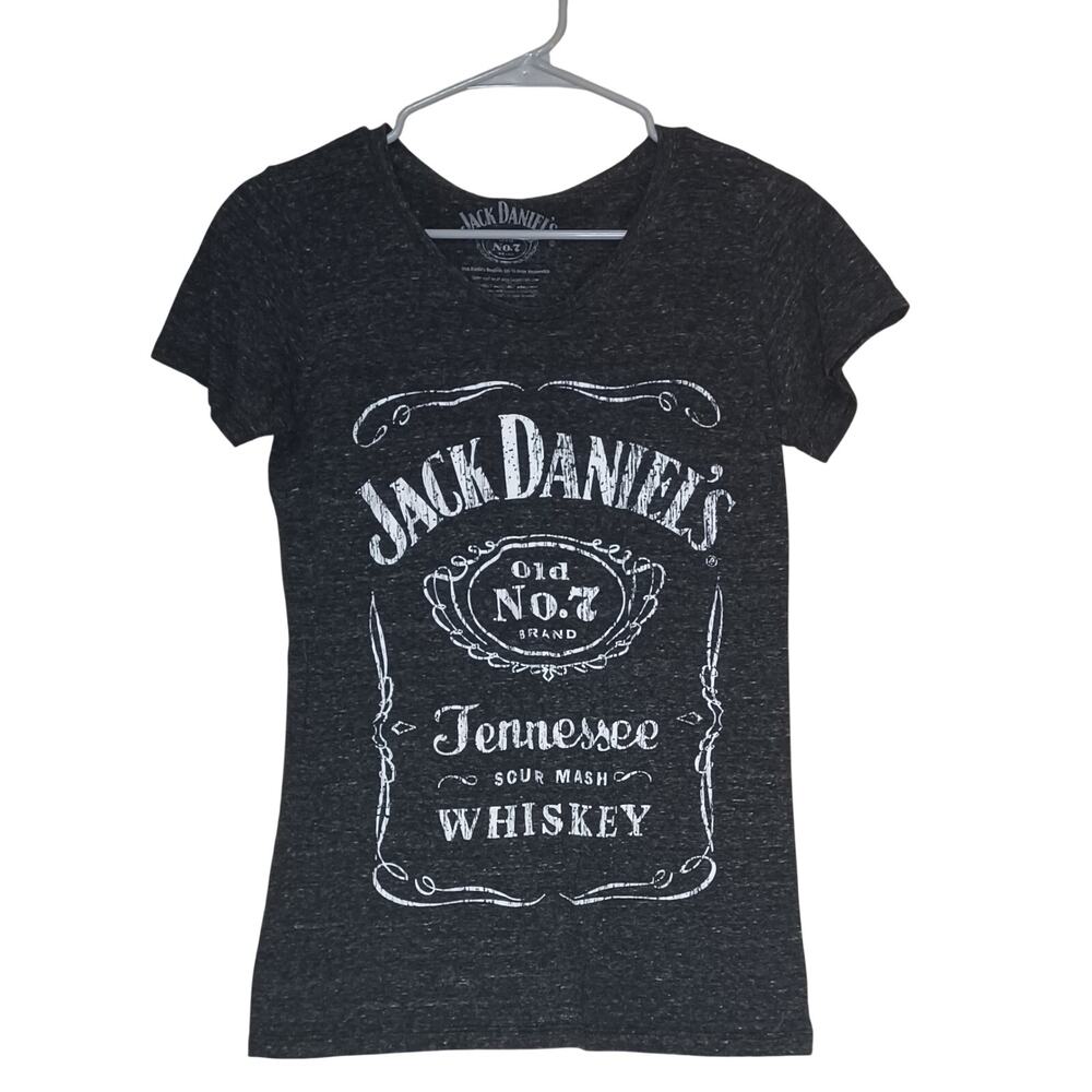 Jack Daniel's Women's Charcoal Whiskey Logo Graphic T-Shirt Size L